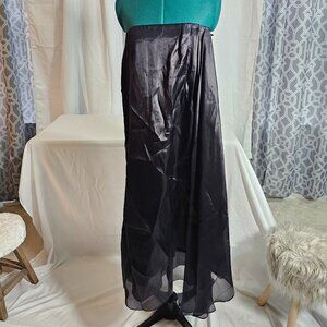 Heidi Weisel Sheer Black Gathered Skirt – Size 6